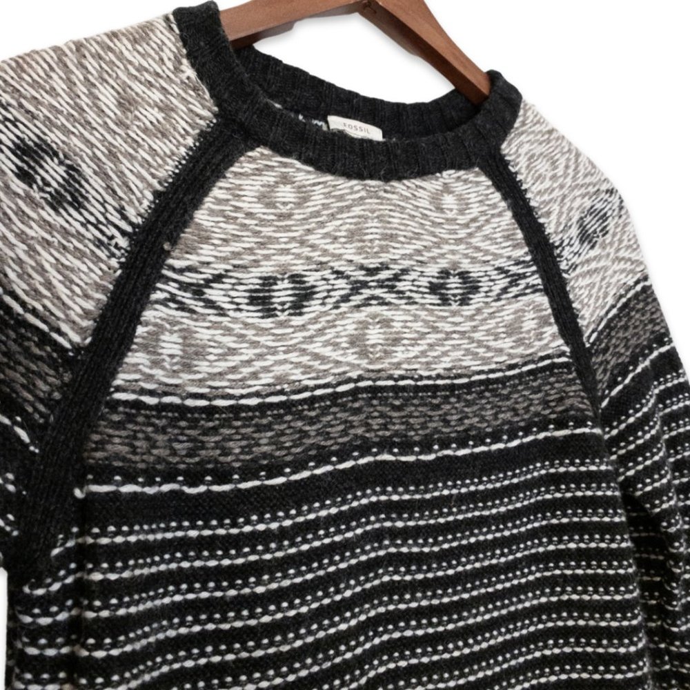 Fossil Knit Sweater Wool Alpaca Blend View 4
